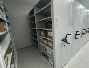 Передвижные стеллажи для хранения документов в коробах